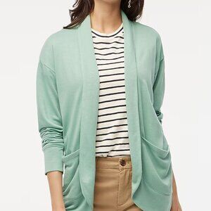 J. Crew Knit Wrap Loose Fit Cardigan Sweater Green Plus Size XXL NWT